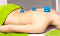 Salon. Woman getting spa cupping vacuum massage Royalty Free Stock Photo