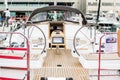 Salone Nautico, Genova, Italy 2017 - close up view of the luxurious boats .