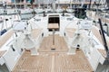 Salone Nautico, Genova, Italy 2017 - close up view of the luxurious boats .