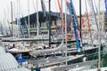 Salone Nautico, Genova, Italy 2017 - close up view of the luxurious boats .
