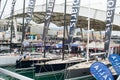 Salone Nautico, Genova, Italy 2017 - close up view of the luxurious boats .