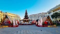 salonica city in xmas seson in greece, aristotelous square