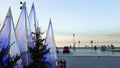 salonica city in xmas seson in greece, aristotelous square