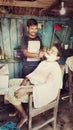 saloon Barber Shop in an Indian village