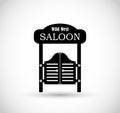 Saloon door icon vector