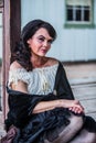 Saloon Girl Portrait Royalty Free Stock Photo