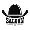 Saloon logo, simple style