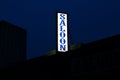 Saloon sign, glowing through the night