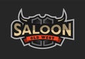 Saloon, tavern, wild west logo, emblem.