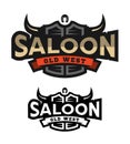 Saloon, tavern, wild west logo, emblem.