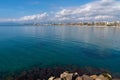 Salou coast with blue Mediterranean sea Costa Dorada Catalonia Spain Tarragona Province