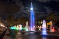 SalouÃÂ´s night light fountain show Royalty Free Stock Photo