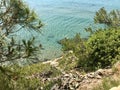 Salou, Spain, June 2019 - A close up of a hillside next to a body of water