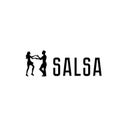 Salsa in the city. Street dancing. Beautiful couple dancing.