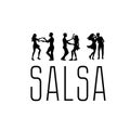 Salsa in the city. Street dancing. Beautiful couple dancing. Royalty Free Stock Photo