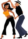 Salsa dancers Royalty Free Stock Photo