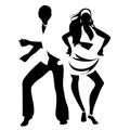 Salsa Party Time. Young couple dancing latin music Royalty Free Stock Photo