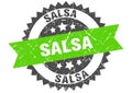 salsa round grunge stamp. salsa