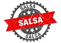 salsa round grunge stamp. salsa