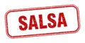 salsa stamp. salsa square grunge sign.