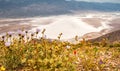 Salt Badwater Basin Panamint Mountains from Dante`s View ,Death Valley National Park