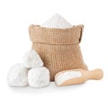 Salt in bag and scoop Royalty Free Stock Photo