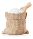 Salt in bag and scoop Royalty Free Stock Photo