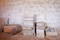 Salt blocks and salt wall, Salar De Uyuni salt lake flat, uyuni, Bolivia Royalty Free Stock Photo