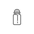 Salt bottle line icon