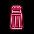 salt bottle neon glow icon illustration