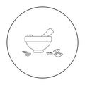 Salt bowl icon of vector illustration for web and mobile