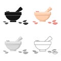 Salt bowl icon of vector illustration for web and mobile