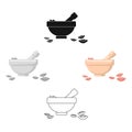 Salt bowl icon of vector illustration for web and mobile