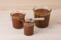 Salt caramel in a jars and spoon