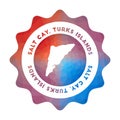 Salt Cay, Turks Islands low poly logo.