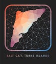Salt Cay, Turks Islands map design.
