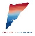 Salt Cay, Turks Islands map.