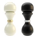 Salt cellar and pepper shaker isolated