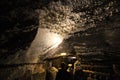 Salt on the celling in Wieliczka Salt Mine