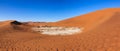 Salt and clay pan in the sand dunes namib desert. Royalty Free Stock Photo