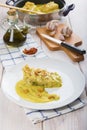 Salt cod in a pilpil sauce Royalty Free Stock Photo