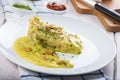 Salt cod in a pilpil sauce Royalty Free Stock Photo