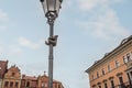 Salt Columnist Pole dwarf climbing a street lamp Slupniki Solne - Wroclaw, Poland