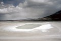 Salt crust on a Lagoon in Bolivia, Bolivia