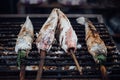 Salt-Crusted Grilled Fish for sale at food market Royalty Free Stock Photo