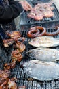 Salt-Crusted Grilled Fish Royalty Free Stock Photo