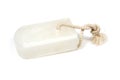 Salt crystal soap on rope Royalty Free Stock Photo