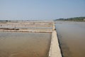 Salt Crystallization Fields at Seca, Slovenia Royalty Free Stock Photo