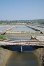 Salt Crystallization Fields Trailer Track Royalty Free Stock Photo