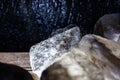 salt crystals details in underground salt mine Royalty Free Stock Photo